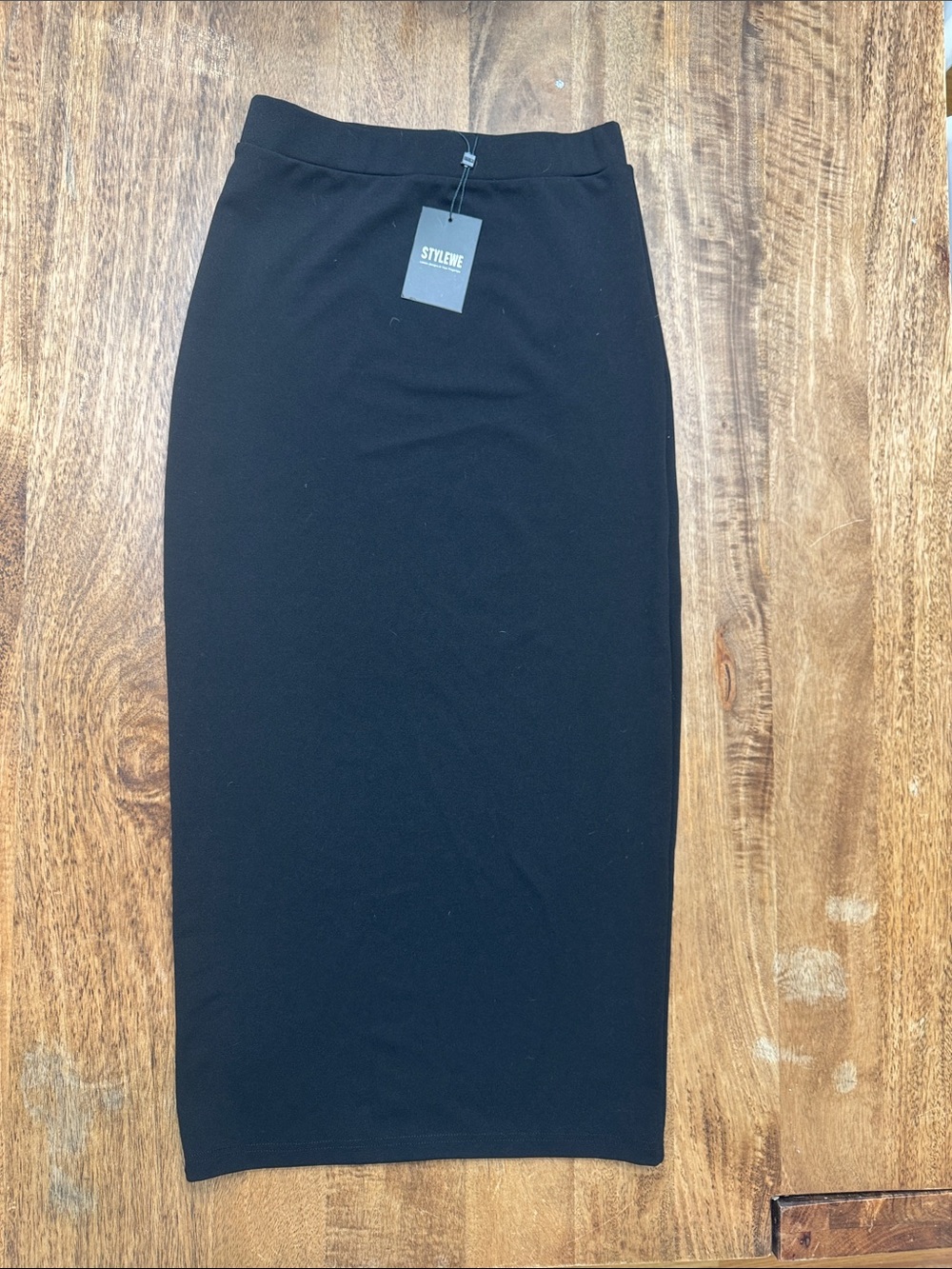 STYLEWE Black Pencil Midi Skirt